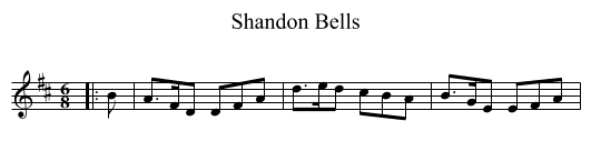 Shandon Bells - staff notation