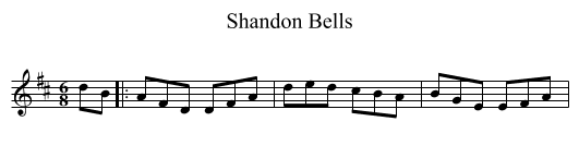 Shandon Bells - staff notation