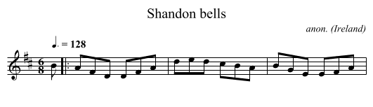Shandon bells - staff notation