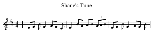 Shane's Tune - staff notation