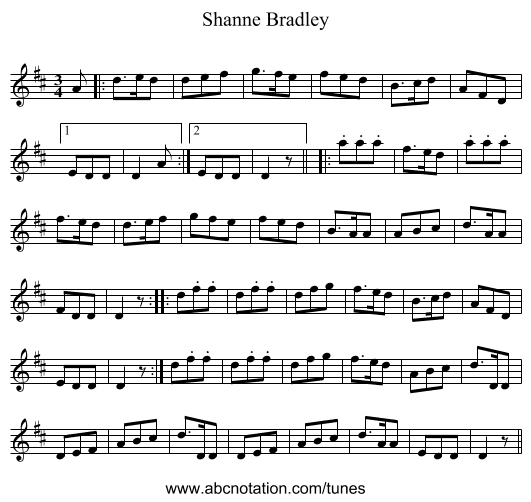 Shanne Bradley - staff notation