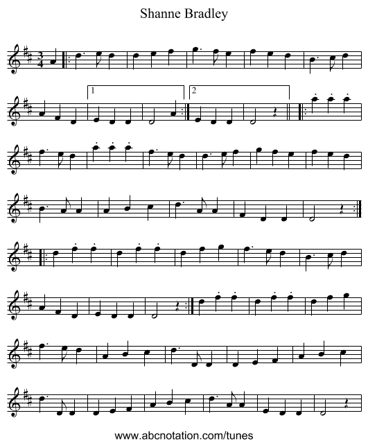 Shanne Bradley - staff notation