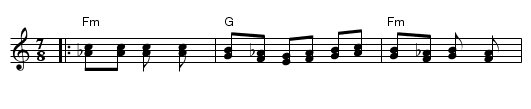 Shano Dusho - staff notation