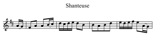Shanteuse - staff notation
