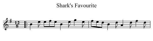 Shark's Favourite - staff notation