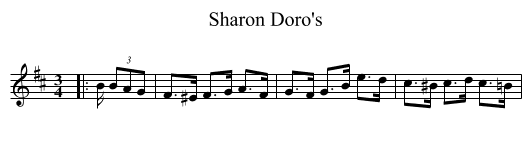 Sharon Doro's - staff notation