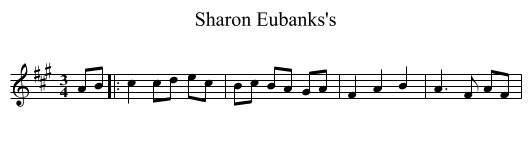 Sharon Eubanks's - staff notation