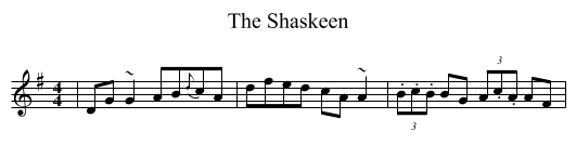 Shaskeen, The  - staff notation