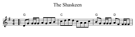 Shaskeen, The  - staff notation