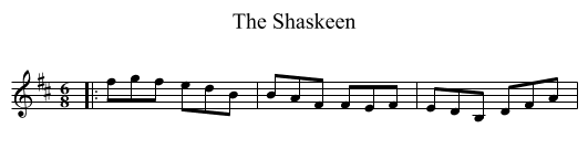 Shaskeen, The - staff notation