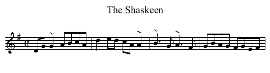 Shaskeen, The - staff notation