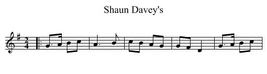 Shaun Davey's - staff notation