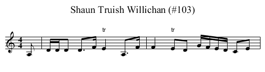 Shaun Truish Willichan (#103) - staff notation