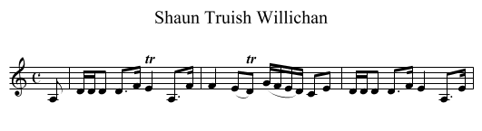 Shaun Truish Willichan - staff notation