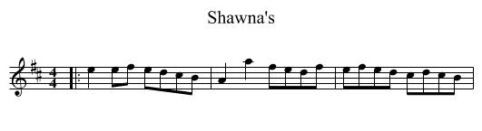 Shawna's - staff notation