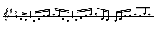 Shaw’s Reel - staff notation