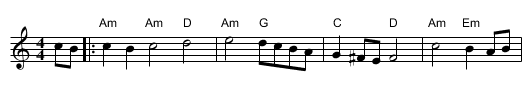 Sh'charochoret - staff notation