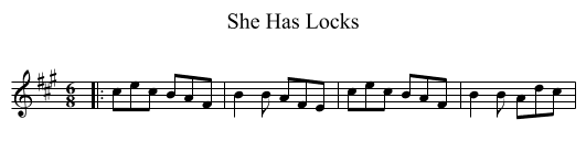 She Has Locks - staff notation