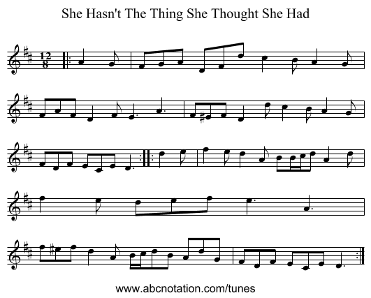 She Hasn't The Thing She Thought She Had - staff notation