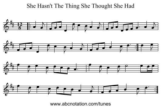 She Hasn't The Thing She Thought She Had - staff notation