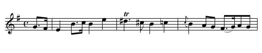 She rose & let me inn - staff notation