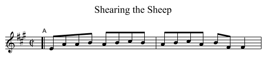 Shearing the Sheep - staff notation