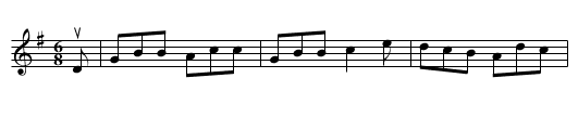 SHEE LA NA QUIRA -- JIG - staff notation