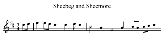 Sheebeg and Sheemore - staff notation