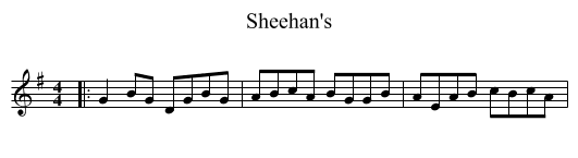Sheehan's - staff notation
