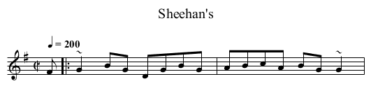 Sheehan's - staff notation