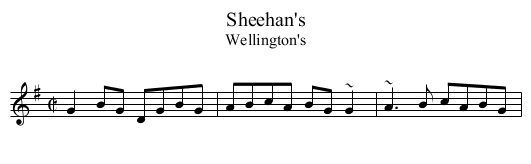 Sheehan's - staff notation