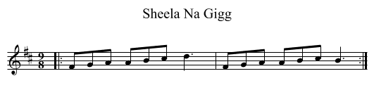 Sheela Na Gigg - staff notation