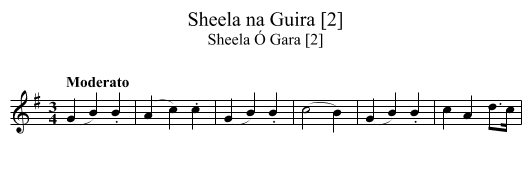 Sheela na Guira [2] - staff notation