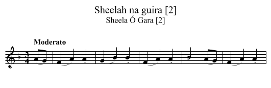 Sheelah na guira [2] - staff notation