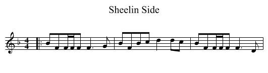 Sheelin Side - staff notation