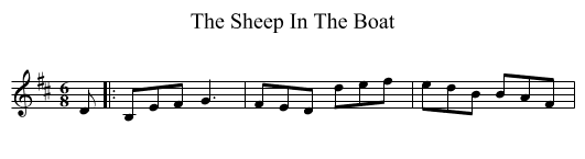 Sheep In The Boat, The  - staff notation