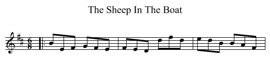 Sheep In The Boat, The  - staff notation