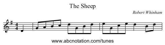 Sheep, The - staff notation