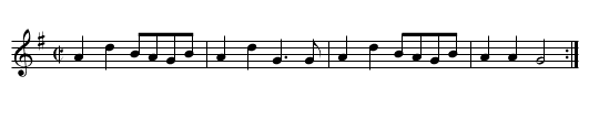 Sheep's in the Meadow - staff notation