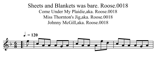 Sheets and Blankets was bare. Roose.0018 - staff notation