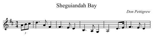 Sheguiandah Bay - staff notation