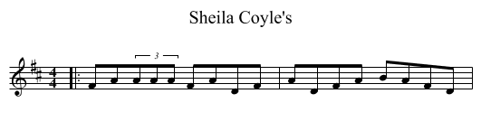 Sheila Coyle's - staff notation