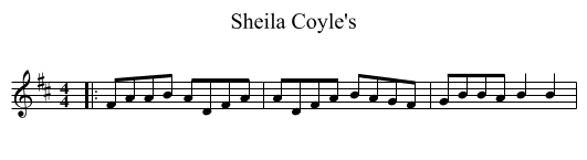 Sheila Coyle's - staff notation