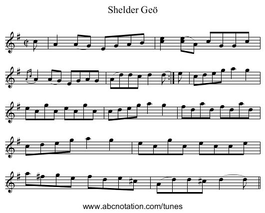 Shelder Geö - staff notation