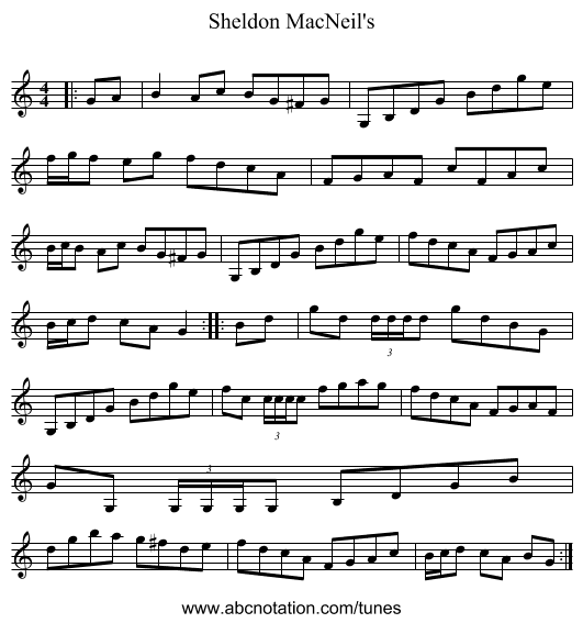 Sheldon MacNeil's - staff notation