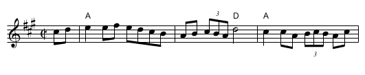 Shenandoah Falls - staff notation