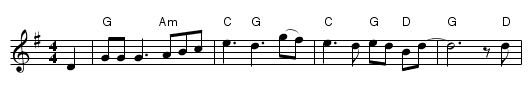 Shenandoah - staff notation