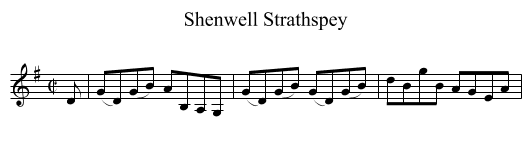Shenwell Strathspey - staff notation