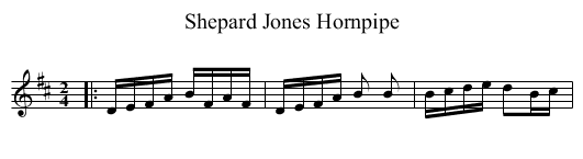 Shepard Jones Hornpipe - staff notation