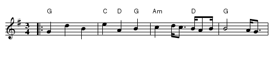 Shepherds' Dance - staff notation